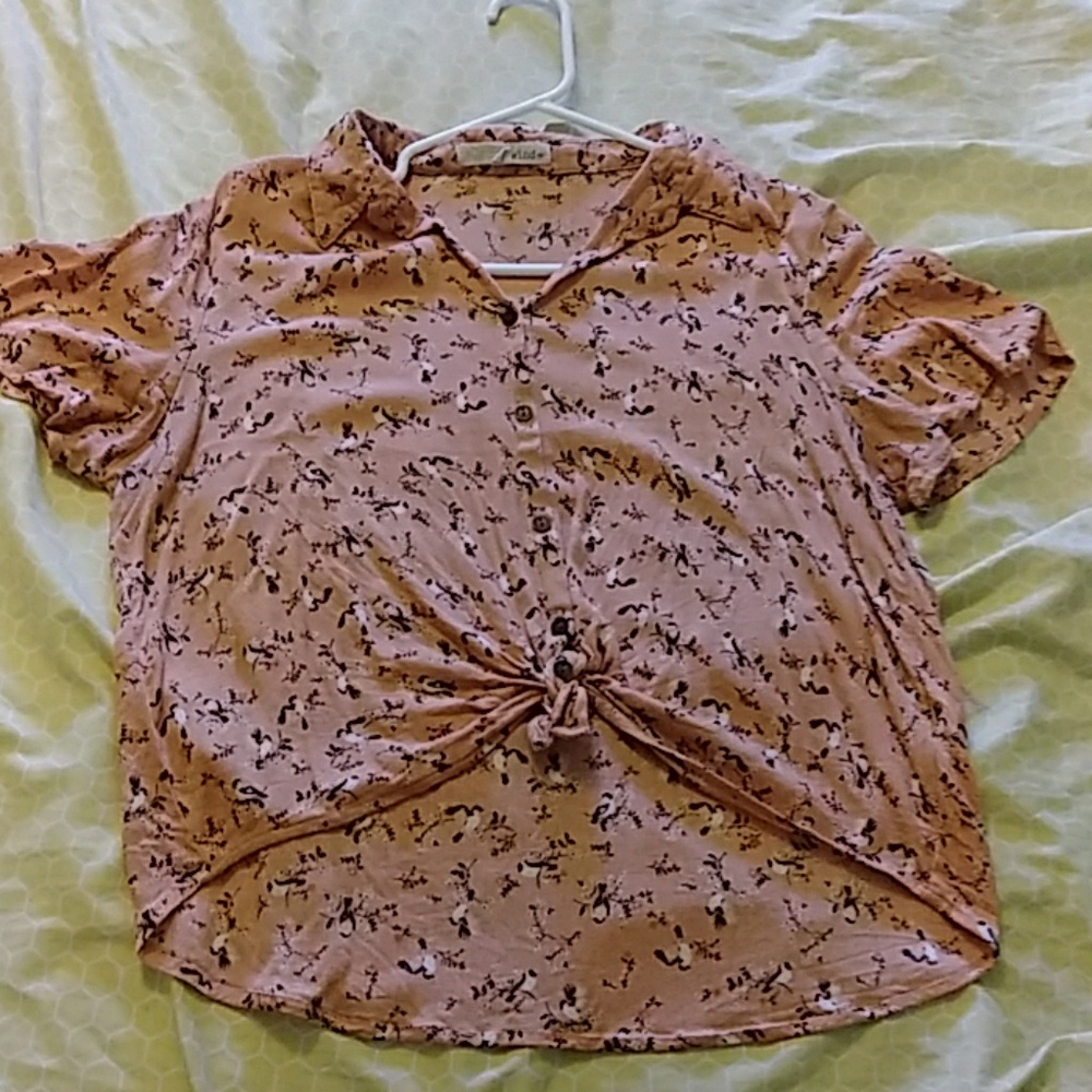 Button down crop top